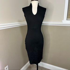 Black T-length Dress